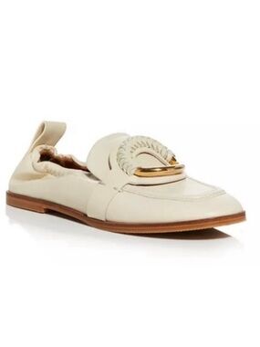 See by Chloe Hana Cream Leather Loafers | 38